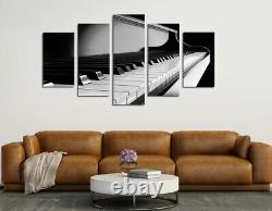 Piano Keys Keyboard Music 5 Pieces Canvas Wall Art Picture Poster Home Decor
