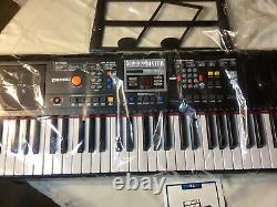 Plixio 61-Key Digital Electric Piano Keyboard & Sheet Music Stand Portable