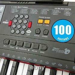 Plixio 61-Key Digital Electric Piano Keyboard & Sheet Music Stand Portable