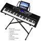 Portable 61-key Electronic Keyboard Digital Piano Microphone Musical Instrument