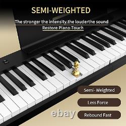 Portable Weighted 88-Key Folding Electric Music Keyboard Digital Full Piano Size