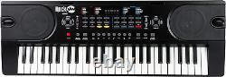(RJ549) 49-Key Portable Electric Keyboard Piano with Power Supply, Sheet Music S