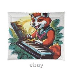 Red Panda Keyboard Piano Music Graphic Comforter