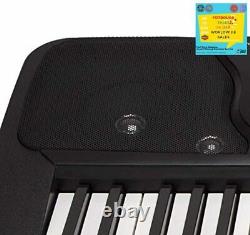 RockJam 54-Key Portable Electric Keyboard Piano Key Sticker Sheet Music Beginner