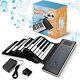 Roll Up Piano Folding Portable Keyboard With Pedal 61keys Music Gifts For