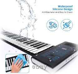 Roll up Piano Folding Portable Keyboard with Pedal 61Keys Music Gifts for Wo