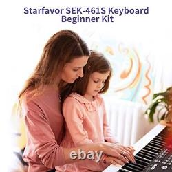 Starfavor 61 Key Portable Electric Keyboard Electronic Piano Music for Beginners