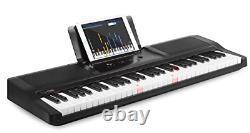 The ONE Music Group The ONE Smart Piano 61-Key Portable Keyboard Black Light Up