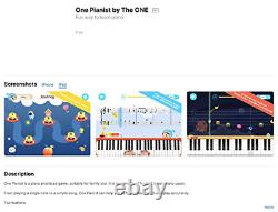 The ONE Music Group The ONE Smart Piano 61-Key Portable Keyboard Black Light Up
