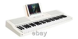 The ONE Smart Piano with Lighted Keys, Electronic Piano 61 Keyboard Milk White