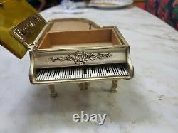 Vintage Grand Piano Music Box Thorens Swiss Gold Glit Piano With Keyboard Bakelite