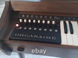 Vintage Organaire 1960s Electric Keyboard Piano Organ w Sheet Music Works Great