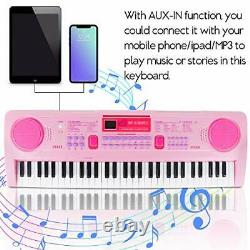 WOSTOO Electric Keyboard Piano for Kids-Portable 61 Key Electronic Musical Karao