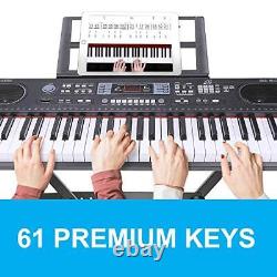 WOSTOO Piano Keyboard 61-Key Digital Electric Music- Portable Electronic Keyb