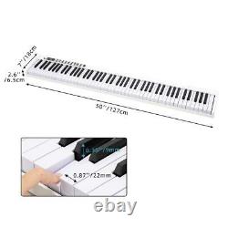 White 88 Key Digital Piano MIDI Keyboard with Pedal and Bag Music Instrument Home