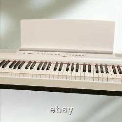 YAMAHA P-121WH Electronic Compact Piano Keyboard with Adapter & Music Stand