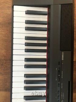 Yamaha P105 Digital Piano Keyboard With Yamaha Music Stand And Foot Pedal