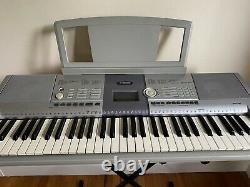 Yamaha PSR-295 Keyboard Piano with Stand & Music Holder & Pedal & Manual Bundle