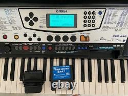Yamaha PSR-340 Music Keyboard Piano Synthesizer + Stand + Foot Pedal + Manual