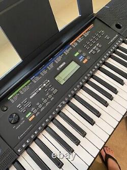 Yamaha PSR E253 Digital Keyboard 61 Key Piano, Music Stand, And Keyboard Stand