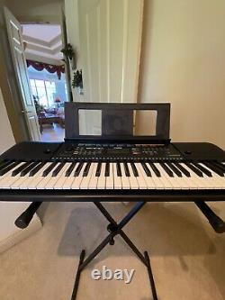 Yamaha PSR E253 Digital Keyboard 61 Key Piano, Music Stand, And Keyboard Stand