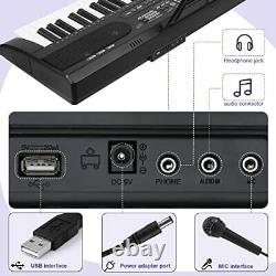 ZHRUNS Electric Keyboard Piano 61-Key Multifunctional Musical Piano Keyboard