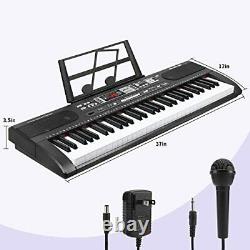 ZHRUNS Electric Keyboard Piano 61-Key Multifunctional Musical Piano Keyboard
