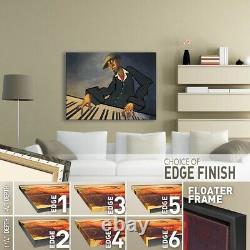 32wx24h Piano Man II Par Justin Bua Smoking Cigarette Keyboards Organ Canvas