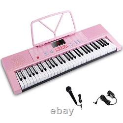 61 Electronique Portable Piano Numérique Clavier Pour Les Débutants Enfants Pink Basic