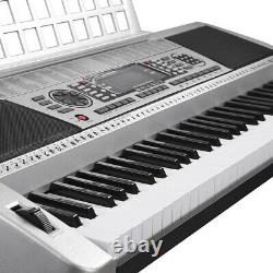 61 Key Electric Music Keyboard Piano 345 Timbres Organ Talent Pratique Avec Stand
