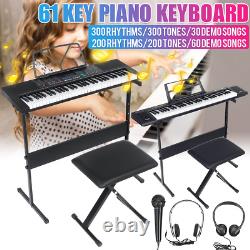 61 Key Music Clavier Avec Affichage Led, Piano Numérique Électronique Avec Écouteurs