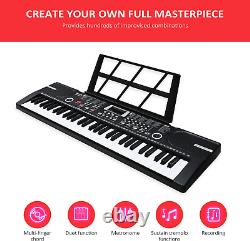 61 Key Piano Keyboard, Portable Electric Musical Lighted Digital Keyboard Pour Être