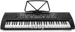 61 Key Portable Electronic Keyboard Piano W Stand, Casque, Microphone, Musique