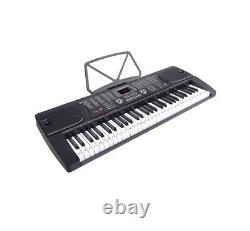 61 Piano À Clé- Instrument De Musique Portable Avec Microphone Et Feuille Autocollante