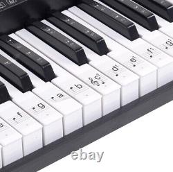 61 Piano À Clé- Instrument De Musique Portable Avec Microphone Et Feuille Autocollante