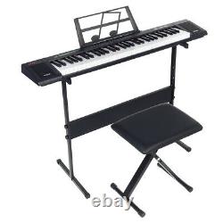 61-key Digital Music Clavier Électronique Piano Clavier Avec Microphone Stand Stool