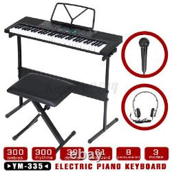 61-key Electronic Keyboard Digital Music Piano Microphone Kit Kids Xmas Cadeau États-unis