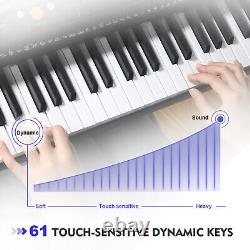 61 touches Claviers électroniques Orgues Pianos numériques avec casque, microphone, stand