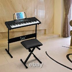 61key Portable Clavier Piano Avec Lecteur De Musique LCD Piano Stand Banque Casque MIC