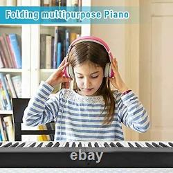 88 Clé Pliable Numérique Piano Clavier, Full Size Semi-poided Keys Bluetooth
