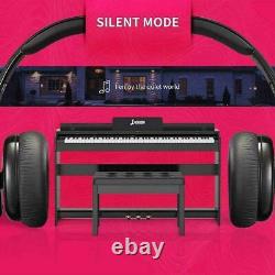 88 Key Electric Clavier Piano 3 Pedals Music Stand Pour Débutant Adulte Avec Banc