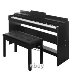 88 Key Electric Piano Keyboard Music Débutant Avec3 Pedal Board Casque Noir