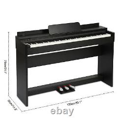 88 Key Music Clavier Piano Électrique LCD Numérique Avec Adaptateur Stand 3 Pedal Board