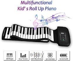 88 Keys Roll Up Piano, Soft Silicone Musique Électronique Piano Pliant Clavier, 14