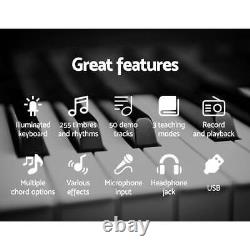 Alpha 61 Key Lighted Electronic Piano Clavier LCD Électrique Avec Support Musique Stan