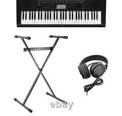 Amaze Casio Ctk-3500ad Dj Piano Musical 61 Keyboard Stand & Casques Noir