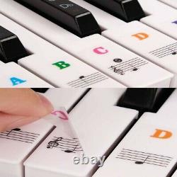 Autocollants Piano Clavier De Musique Débutant 88/61/54/49keys Set (coloré)