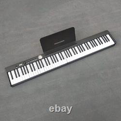 Bx2 88-key Piano Électronique Pliable, Full Size Semi-poided Keys Black Led