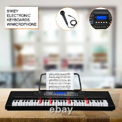 Clavier De Piano Numérique 61 Clés -mic- Portable Instrument De Musique Électronique
