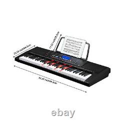 Clavier De Piano Numérique 61 Clés -mic- Portable Instrument De Musique Électronique